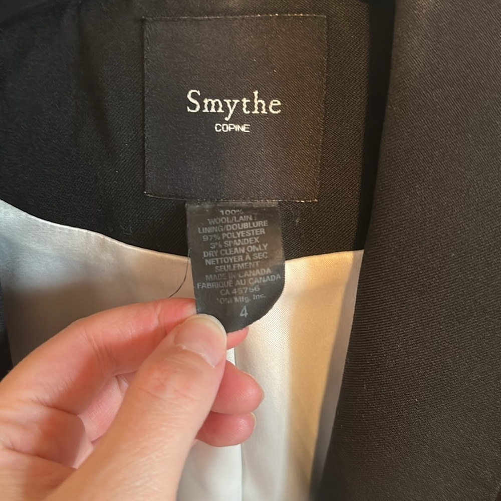 Smythe Black Blazer (size 4) - Picture 3 of 4